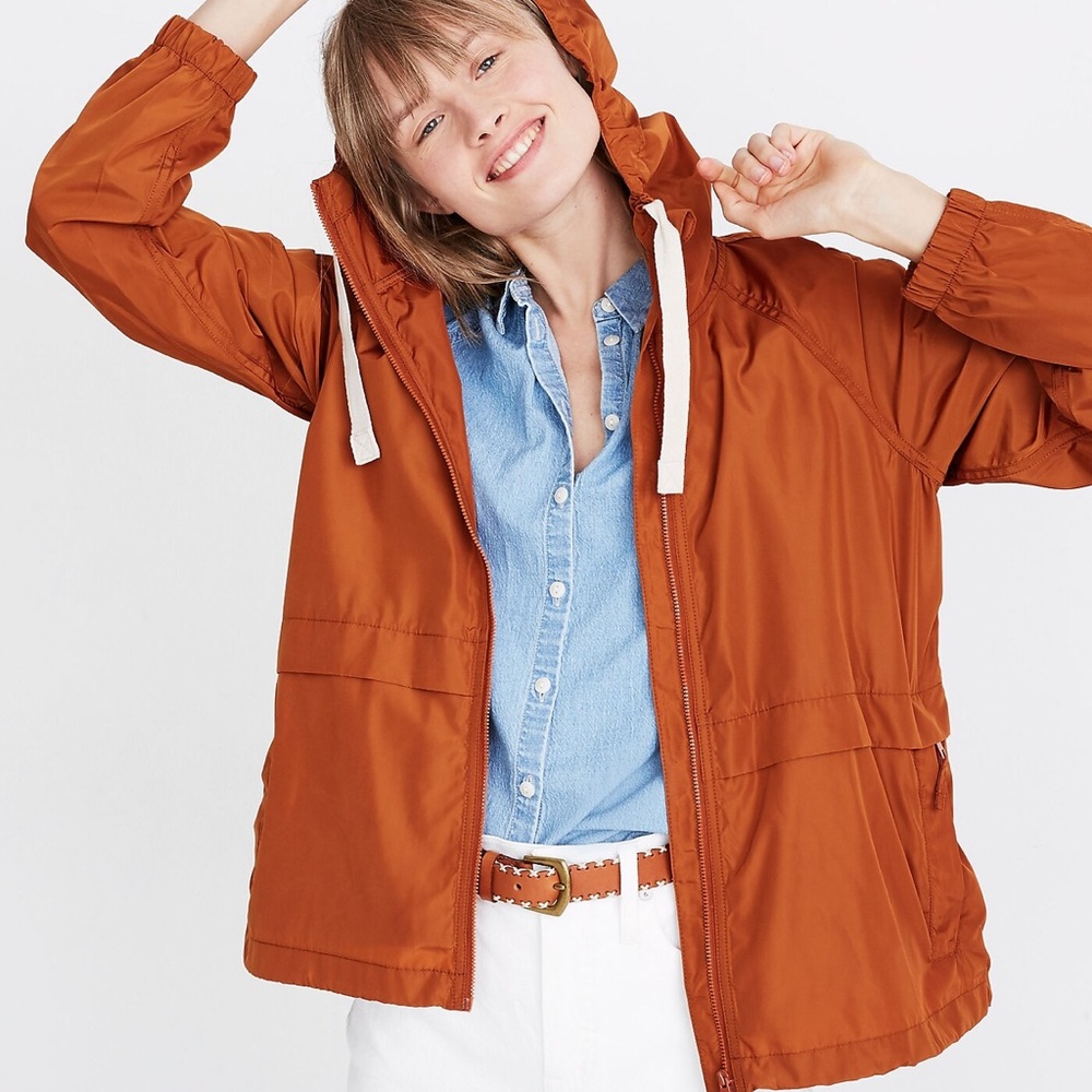 Madewell Packable Rain Coat Size L new without tags